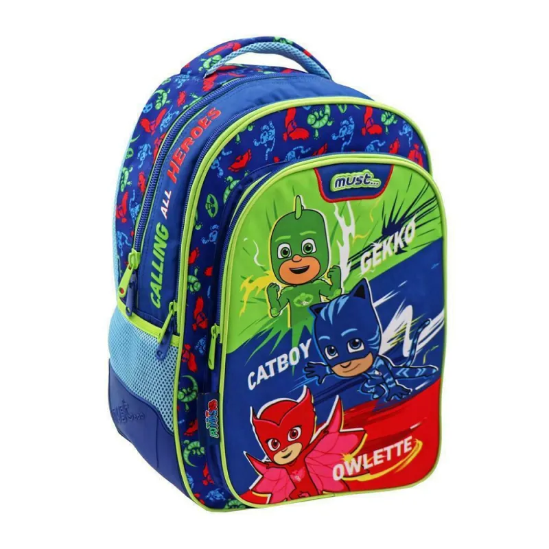 Diakakis - Τσάντα Πλάτης Δημοτικού Must, Glow In The Dark, PJ Masks, Calling All Heroes 484249