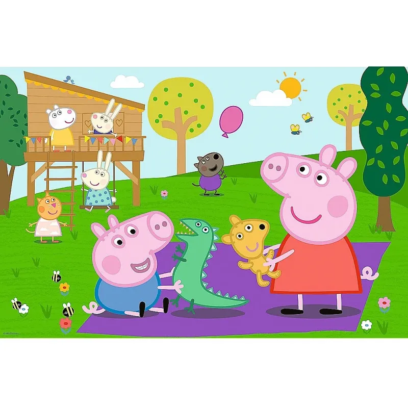 Trefl - Puzzle Super Shape XL, Playing With My Little Brother 60 Pcs 50011