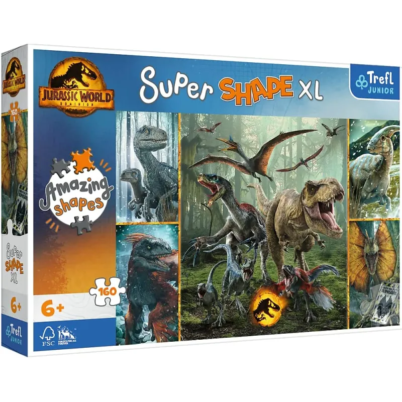 Trefl - Puzzle Super Shape XL, Unusual Dinosaurs 160 pcs 50026