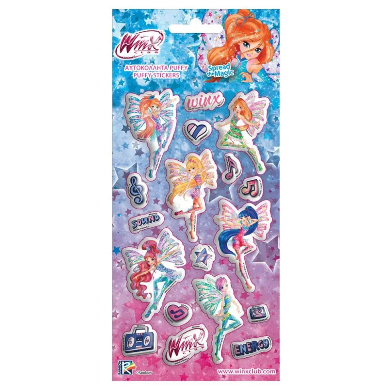 Diakakis - Αυτοκόλλητα Puffy, Winx 502239