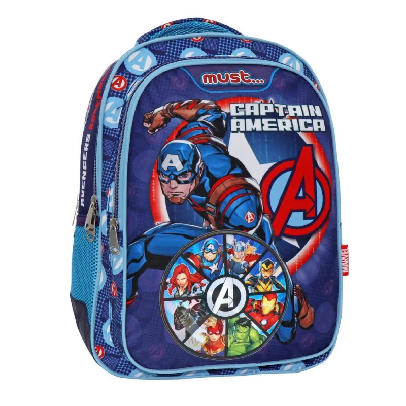 Diakakis - Τσάντα Πλάτης Δημοτικού Must, Avengers, Captain America 506087