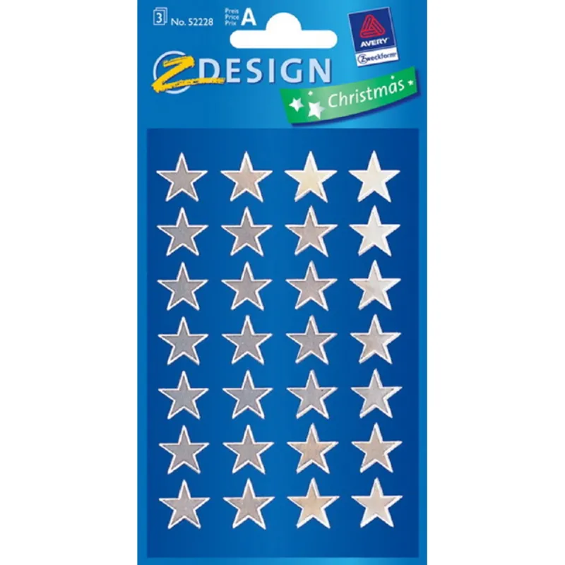 ZDesign - Αυτοκολλητάκια, Shiny Foil, Silver Stars 52228