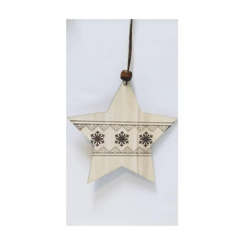 Iliadis – Ξύλινο Κρεμαστό Αστέρι Με Σχέδιο 10 εκ 55262