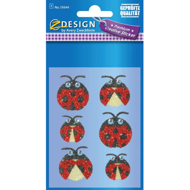 ZDesign - Αυτοκολλητάκια, Glittery, Ladybug 55644