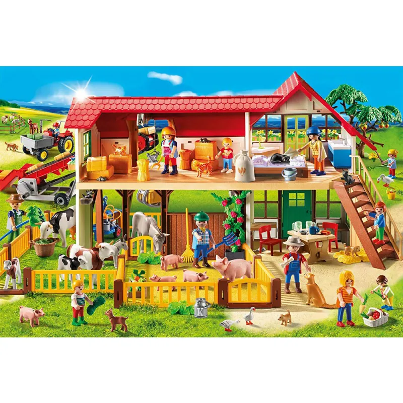 Schmidt Spiele - Puzzle Playmobil Φάρμα Με Φιγούρα 100 Pcs 56163