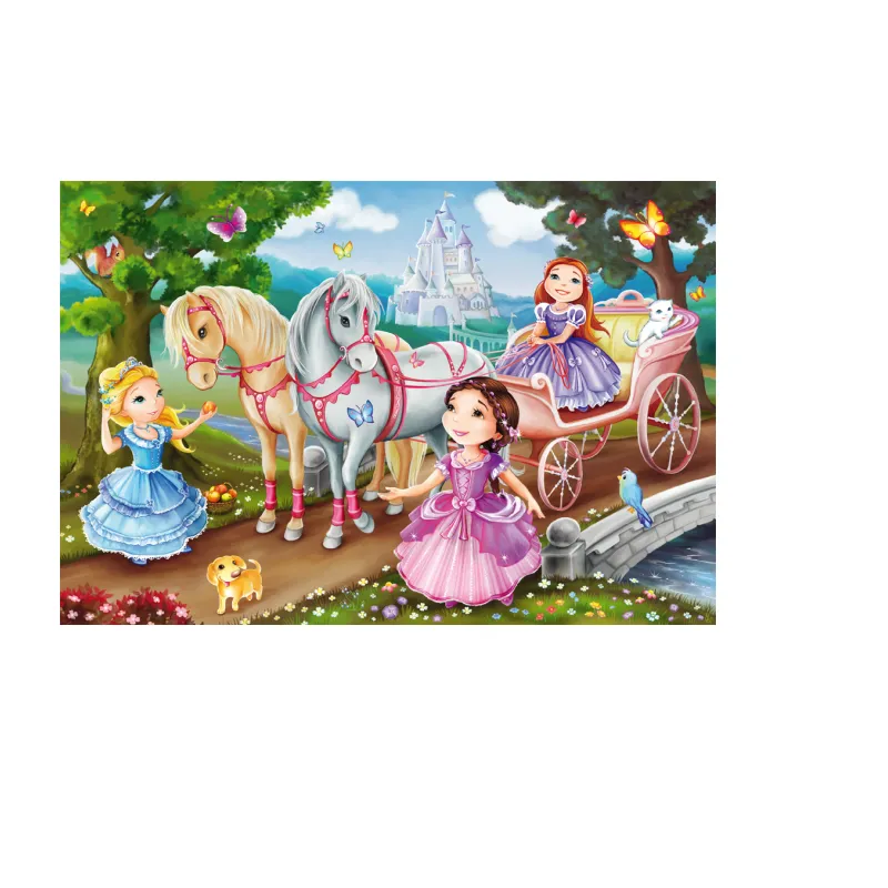 Schmidt Spiele – Puzzle 3 in 1 Fairytale Princesses 24/24/24 Pcs 56217