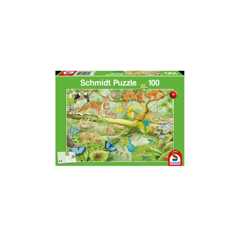 Schmidt Spiele – Puzzle Animals In The Jungle 100 Pcs 56250