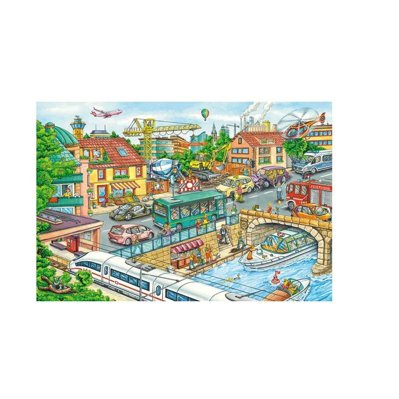 Schmidt Spiele – Puzzle Vehicles And Traffic 60 Pcs 56309