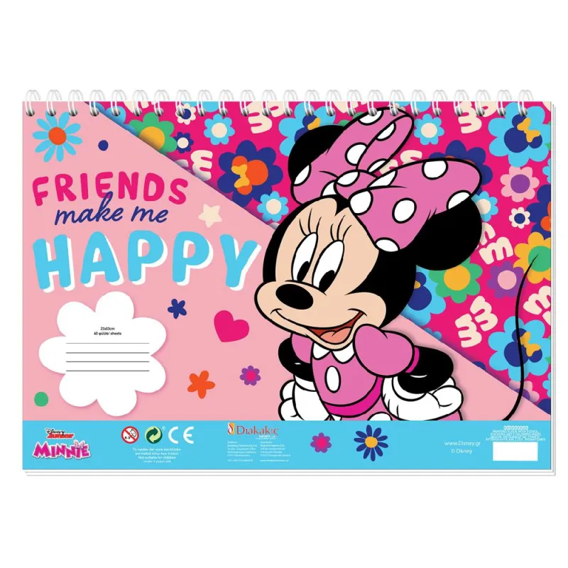 Diakakis - Μπλόκ Ζωγραφικής Minnie 40Φ 23x33cm 563544