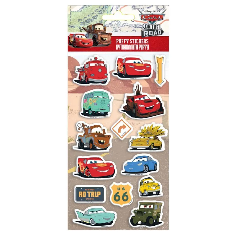 Diakakis - Αυτοκόλλητα Puffy, Disney Cars 563612