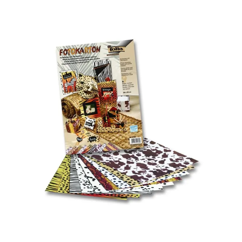 Folia - Χαρτόνια Με Σχέδια, Animal Prints 25×35 Σετ 9 Τεμ 5789