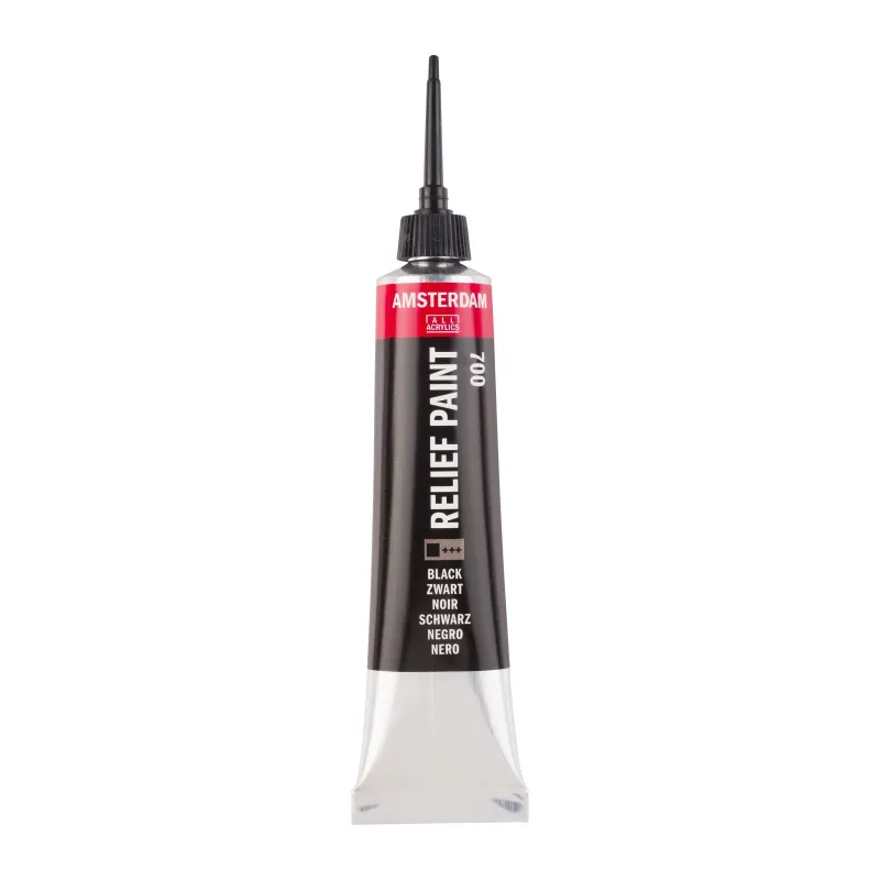 Royal Talens - Amsterdam Ακρυλικό Relief, Black 700 20ml 58047001