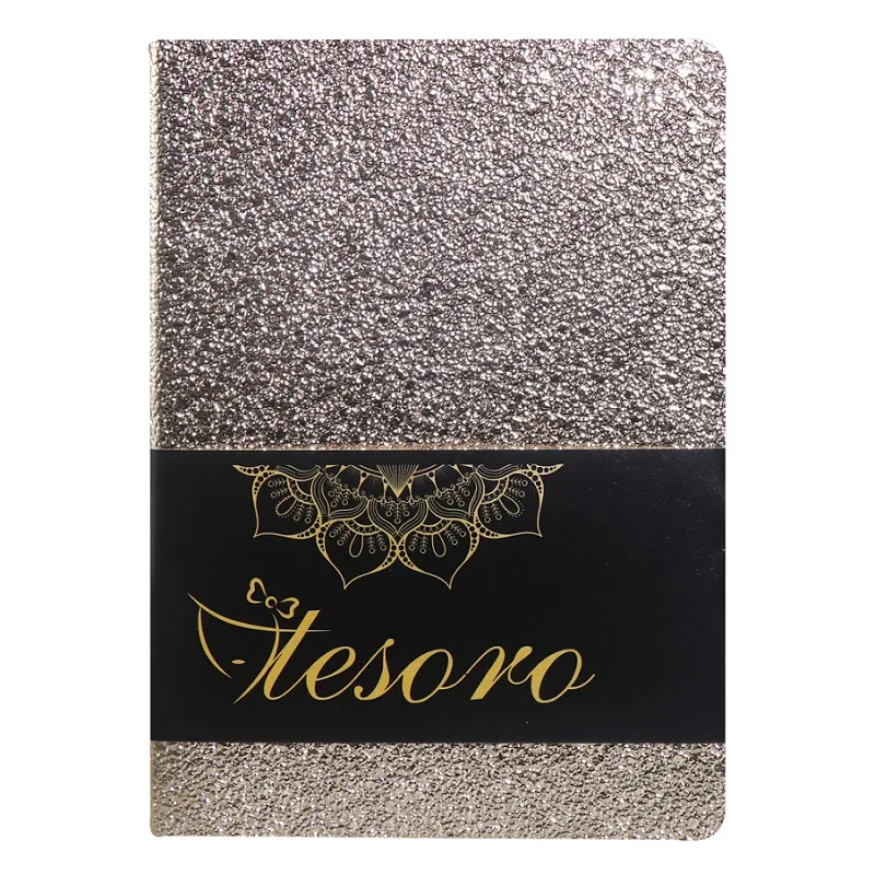 Diakakis - Σημειωματάριο Tesoro Flexi Glitter,  96 Φύλλων Χρυσό 582214