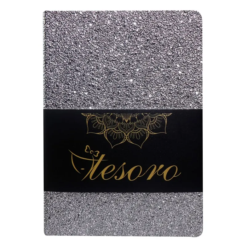 Diakakis - Σημειωματάριο Tesoro Flexi Glitter,  96 Φύλλων Ασημί 582214