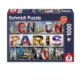Schmidt Spiele – Puzzle London, Paris, New York 1000 Pcs 58348 Schmidt Spiele – Puzzle London, Paris, New York 1000 Pcs 58348