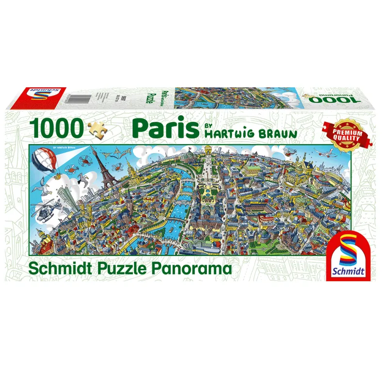 Schmidt Spiele – Puzzle Panorama Paris 1000 Pcs 59597
