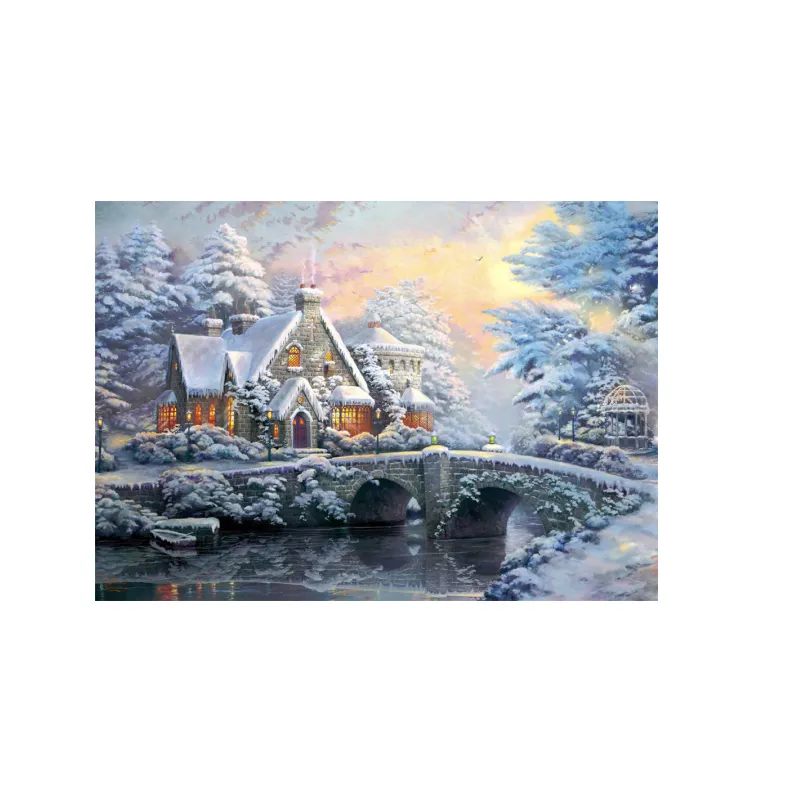 Schmidt Spiele – Puzzle Lamplight Manour/Winter in Lamplight Manour 2 x 1000 Pcs 59468