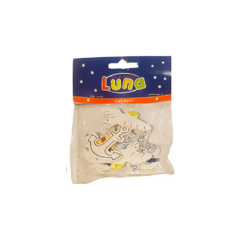 Luna - Ξύλινα Θαλάσσια Σχέδια Σετ 8 Τεμαχίων 601325