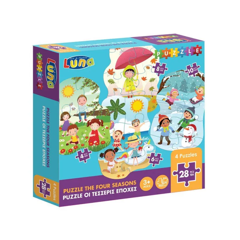 Luna - Puzzle 4 in 1, Οι Τέσσερις Εποχές 4/6/8/10 Pcs 621800