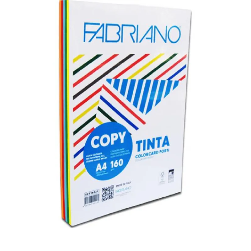 Fabriano - Χαρτί Εκτύπωσης Tinta, Mix Έντονα A4 160gr 250 Φύλλα (1 Δεσμίδα) 62416021