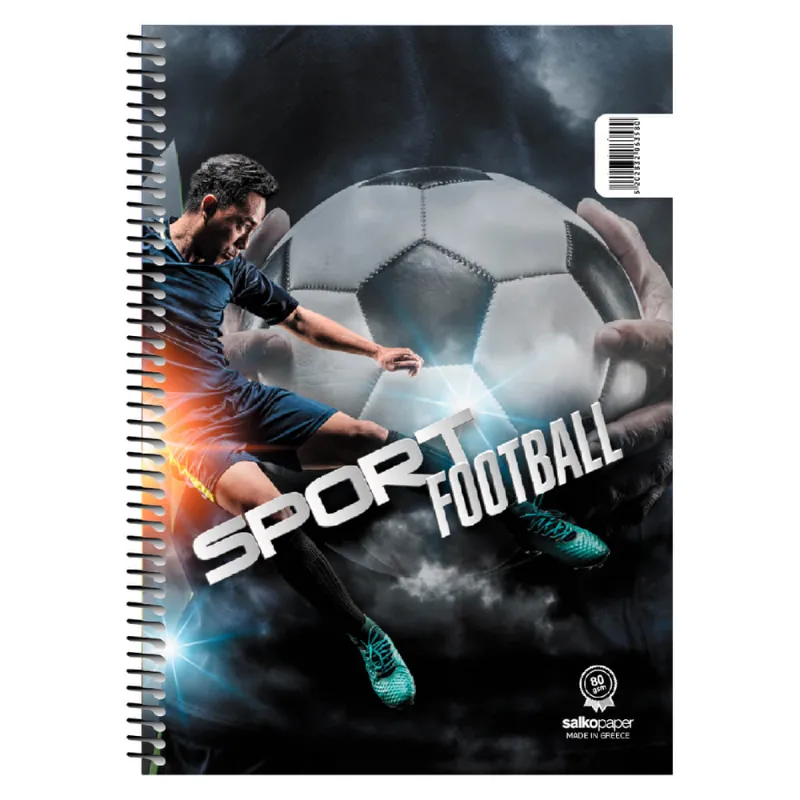 Salko Paper - Τετράδιο B5 3 Θέματα 90 Φύλλα, Sport 6353