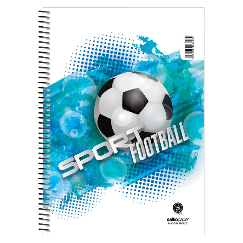 Salko Paper - Τετράδιο B5 3 Θέματα 90 Φύλλα, Sport 6353