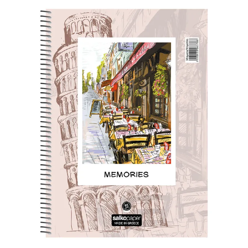 Salko Paper - Τετράδιο B5 3 Θέματα 90 Φύλλα, Memories 6373