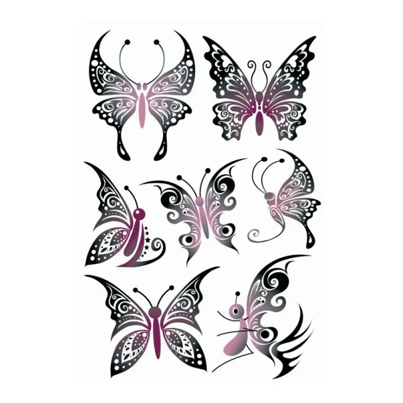 Herma - Classic Tattoo, Black Art, Butterflies 6762