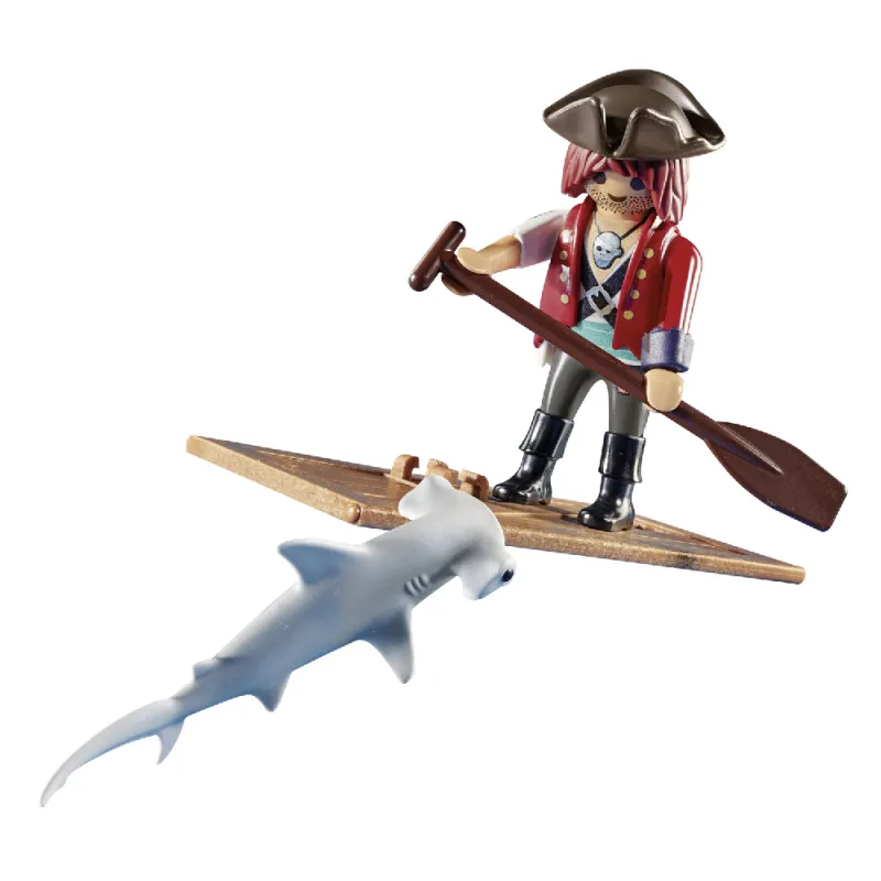 Playmobil Special Plus - Πειρατής Με Σχεδία Και Σφυροκέφαλος Καρχαρίας 70598