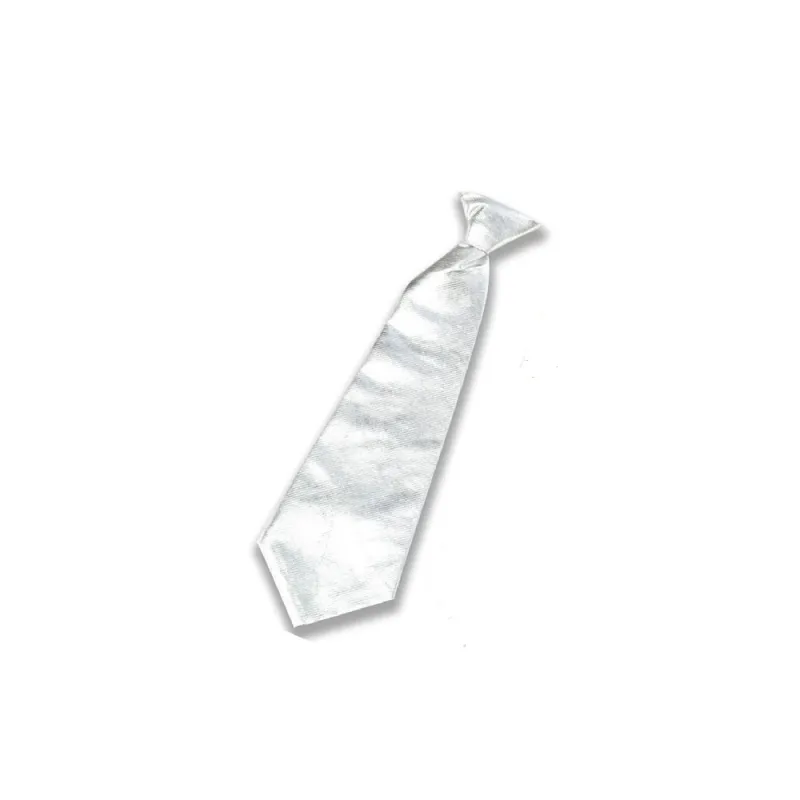 Clown - Γραβάτα Σατέν, Ασημί 71345