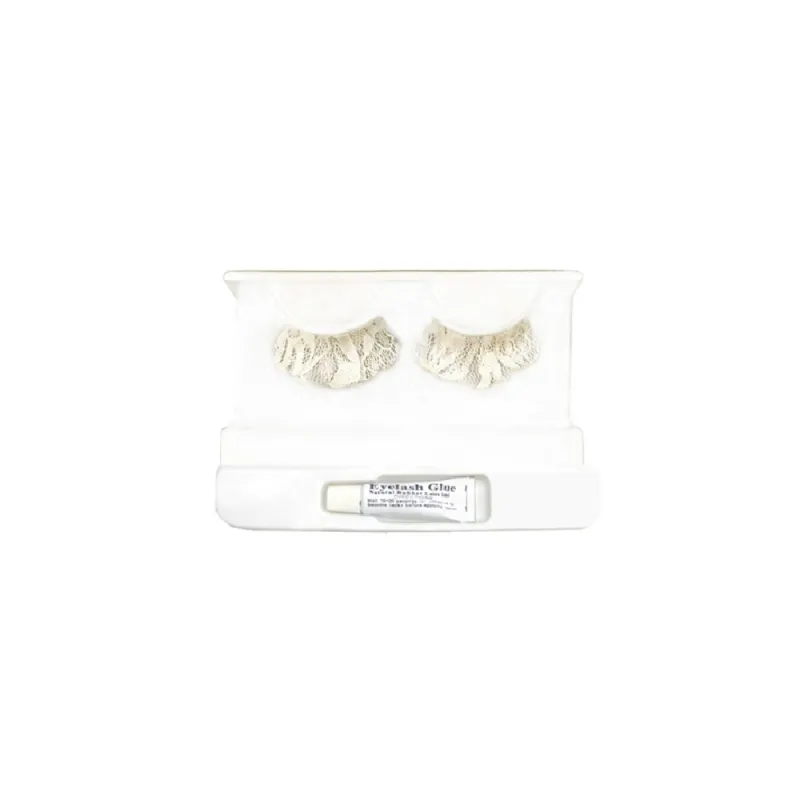 Clown - Βλεφαρίδες Δαντέλα Με Κόλλα, Άσπρες 72216