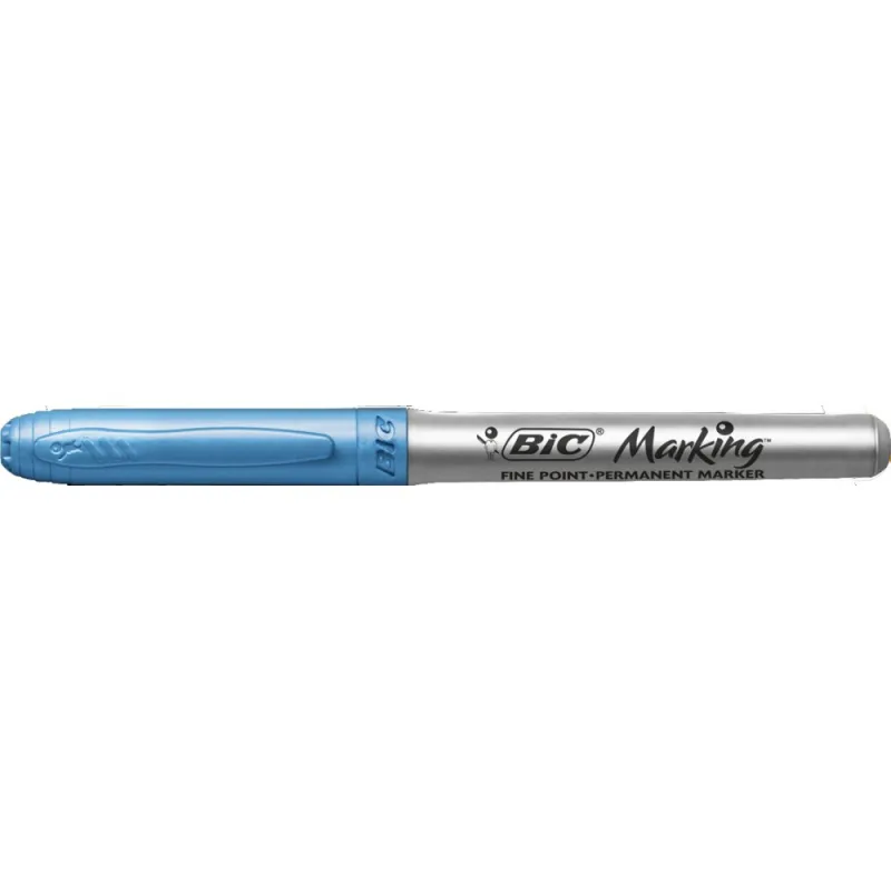 Bic - Μαρκαδόρος Ανεξίτηλος Marking Με Στρογγυλή Μύτη, Hot Aqua 72559