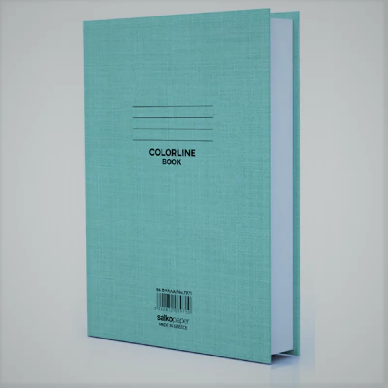 Salko Paper - Τετράδιο Βιβλιοδετημένο Colorline, Πράσινο 17 x 25 cm 96 Φύλλα 7971