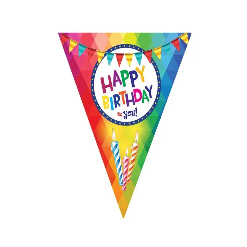 Funny Fashion - Γιρλάντα, Happy Birthday 5m Set 10 Pcs 85226