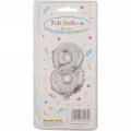 Procos - Μπαλόνι Foil Ασημί 33 εκ No.8 89805 Procos - Μπαλόνι Foil Ασημί 33 εκ No.8 89805