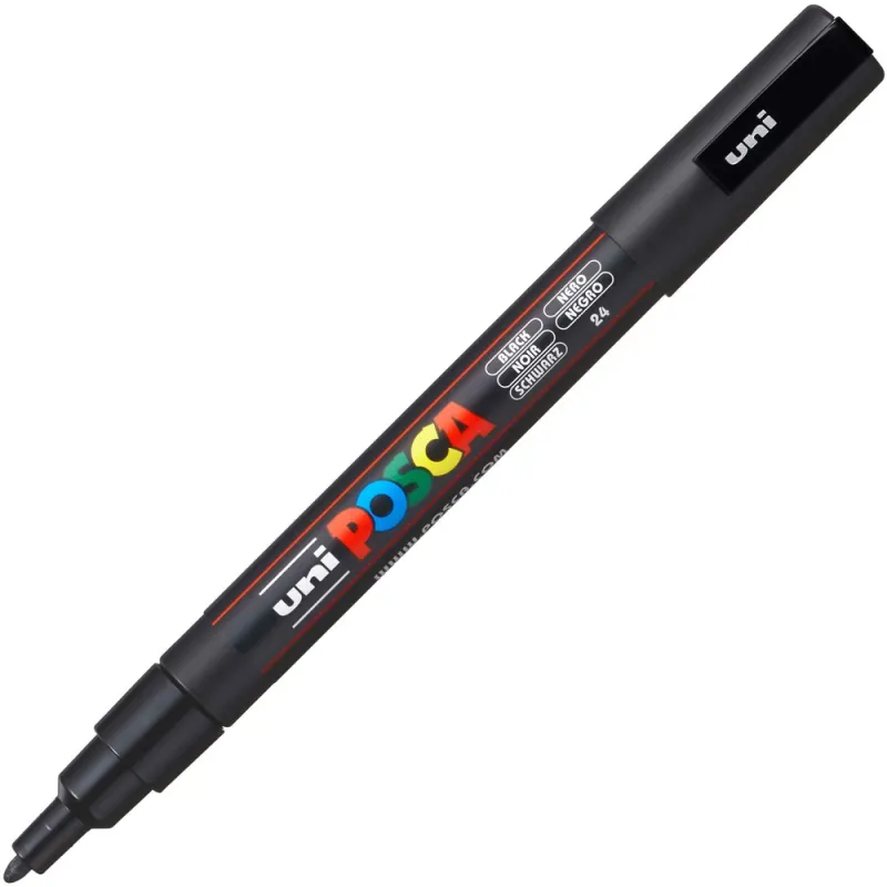 Uniball - Μαρκαδοράκι Posca PC-3M 0.9-1.3 mm Black 24 915776