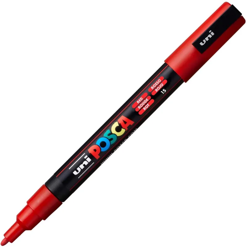 Uniball - Μαρκαδοράκι Posca PC-3M 0.9-1.3 mm Red 15 915790
