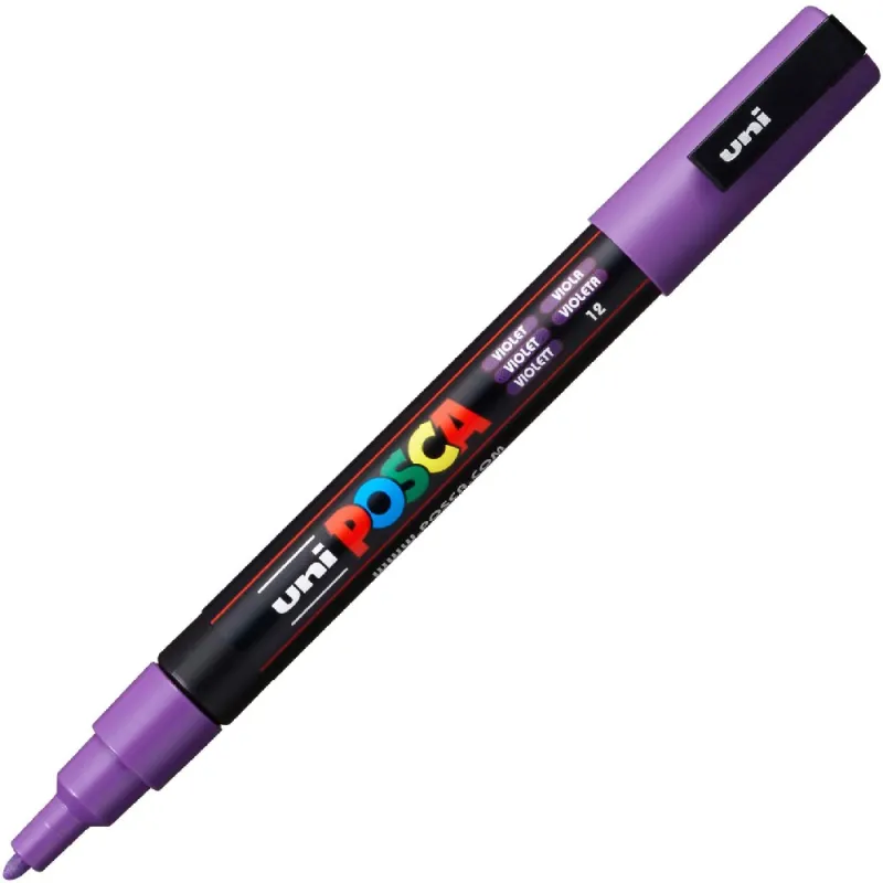 Uniball - Μαρκαδοράκι Posca PC-3M 0.9-1.3 mm Violet 12 915844