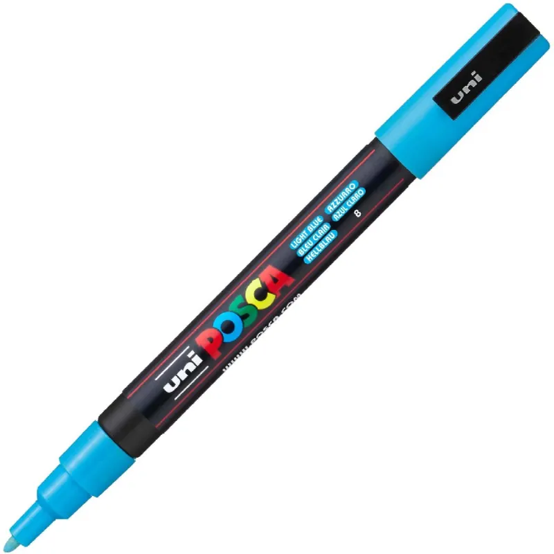 Uniball - Μαρκαδοράκι Posca PC-3M 0.9-1.3 mm Light Blue 8 915868