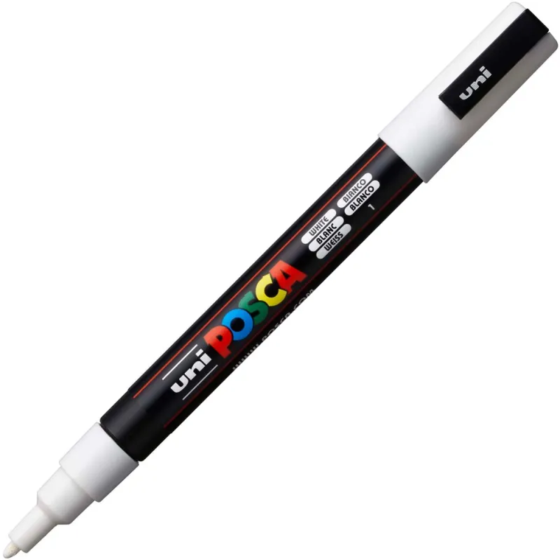 Uniball - Μαρκαδοράκι Posca PC-3M 0.9-1.3 mm White 1 915912