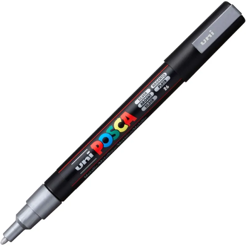 Uniball - Μαρκαδοράκι Posca PC-3M 0.9-1.3 mm Silver 26 915936