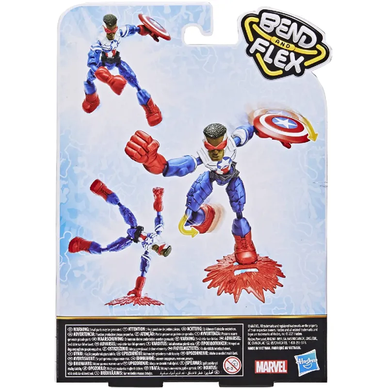 Hasbro - Marvel Avengers, Bend And Flex, Captain America F0971 (E7377)