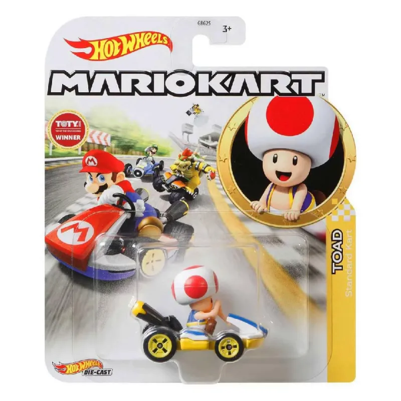 Mattel Hot Wheels - Mario Kart, Toad (Standard Kart) GJH63 (GBG25)
