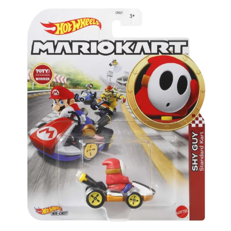 Mattel Hot Wheels - Mario Kart, Standart Kart, Shy Guy GRN25 (GBG25)