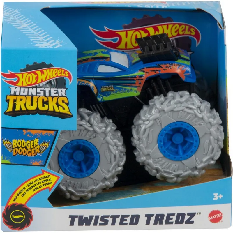 Mattel Hot Wheels - Monster Trucks Twisted Tredz, Rodger Dodger GVK40 (GVK37)