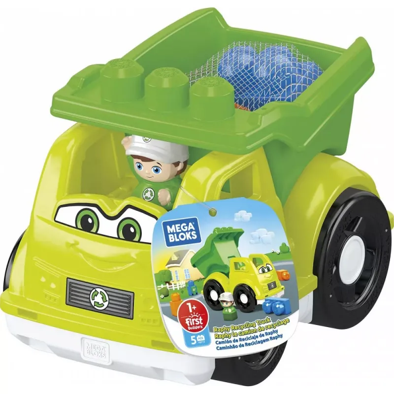 Fisher Price - Mega Bloks, Raphy Recycling Truck HBP13 (CND62)