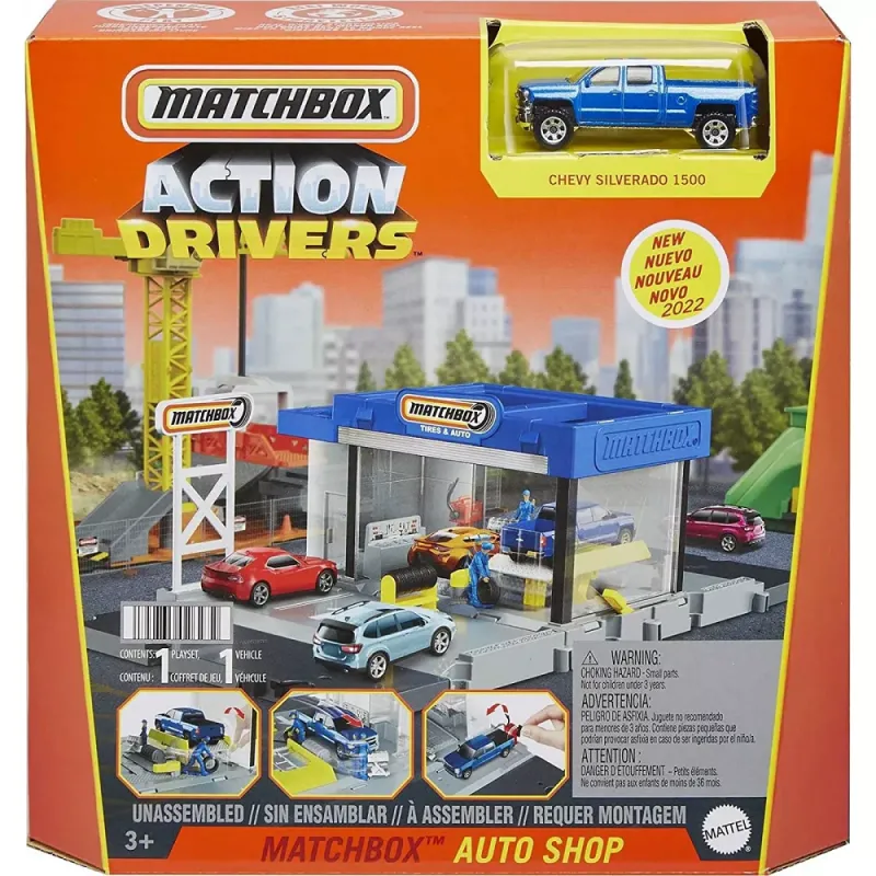 Mattel Matchbox - Action Drivers, Auto Shop Μικρό Σετ Δράσης HDL34 (GVY82)