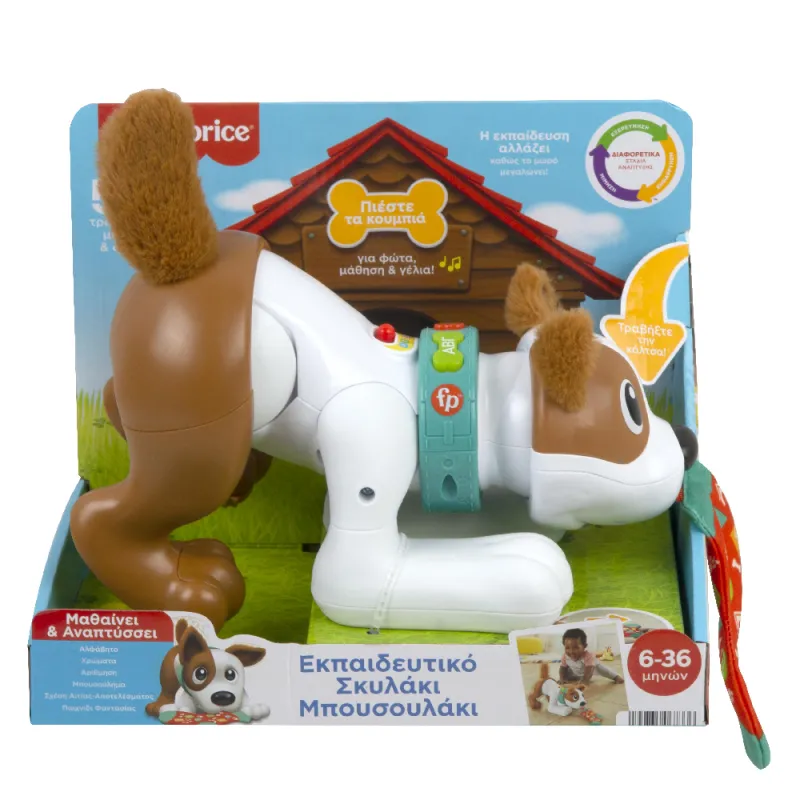 Fisher Price - Εκπαιδευτικό Σκυλάκι Μπουσουλάκι HHH18