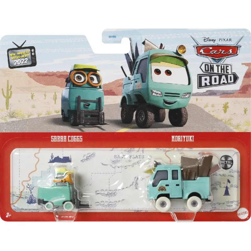 Mattel Cars - Σετ Με 2 Αυτοκινητάκια, Sarah Coggs & Noriyuki HHV09 (DXV99)