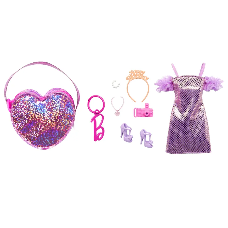 Mattel Barbie - Τσαντάκι Μωβ Με Αξεσουάρ HJT45 (HJT41)
